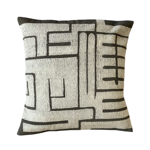 Batik Cushion - Motsi Kuba - Charcoal
